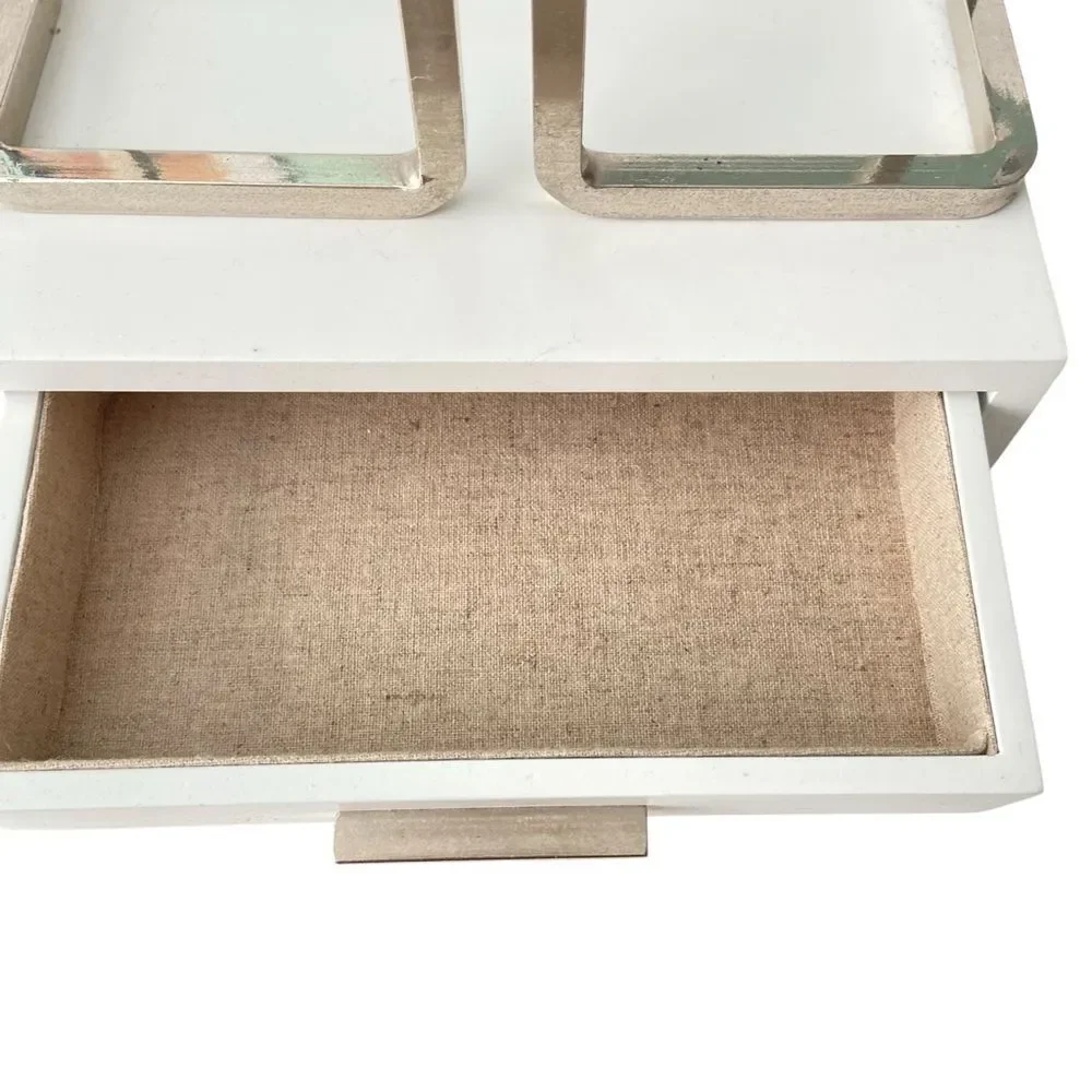Cynthia Rowley Silver and White Jewelry Organizer with Drawer